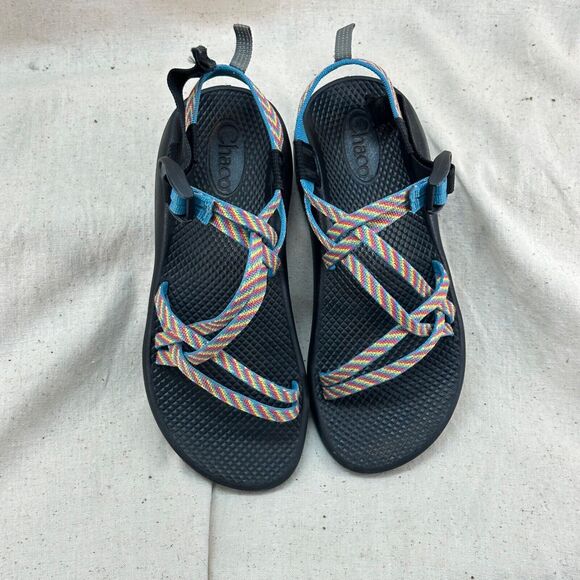 Chaco ZX/2 Classic Sport Rainbow Striped Two Strap Outdoor Hike Sandals Womens 6 - Picture 6 of 8